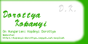 dorottya kopanyi business card